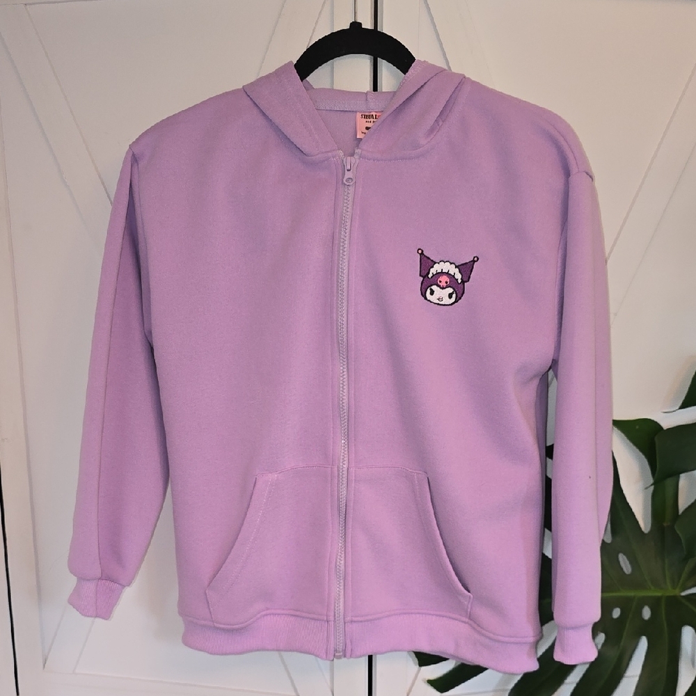 New Sanrio Kawaii Purple Hoodie with Cartoon Design